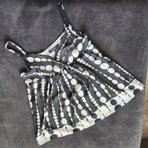 Anne Klein Black and White Sleeveless Blouse